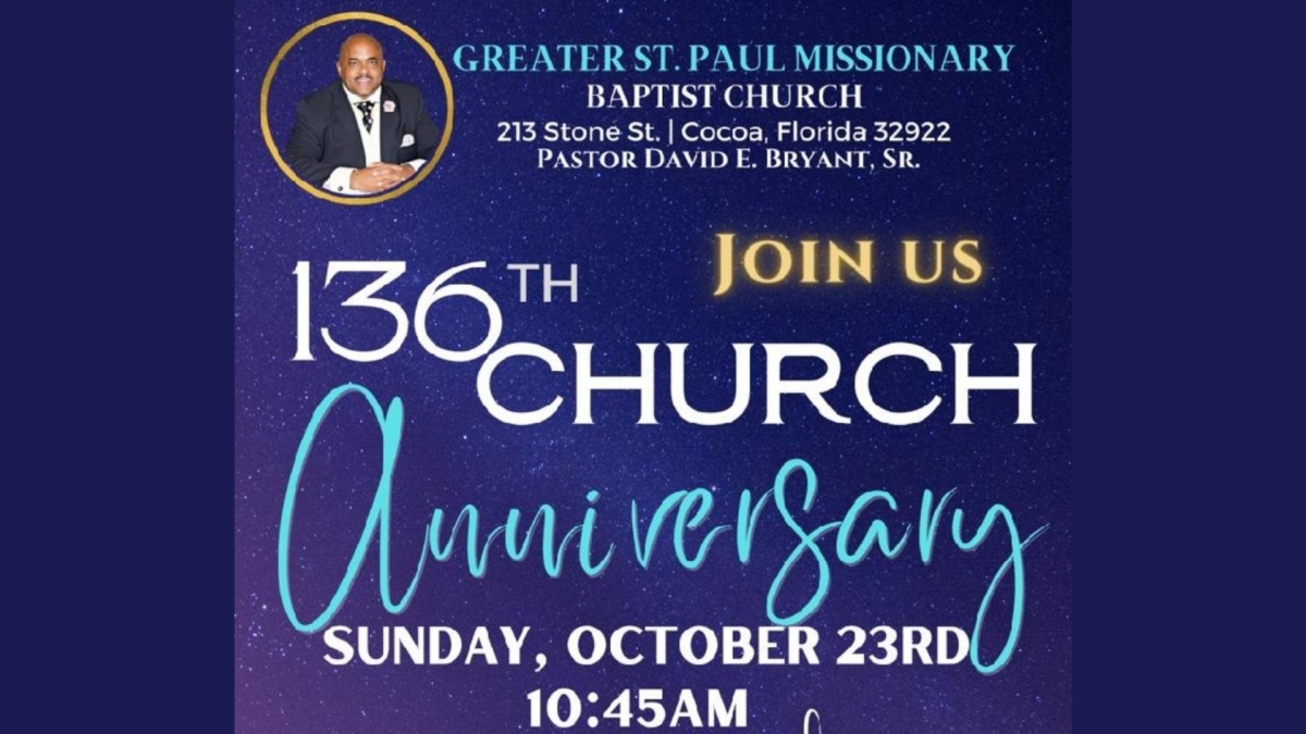 Greater St. Paul MBC 136th Church Anniversary - Florida East Coast ...