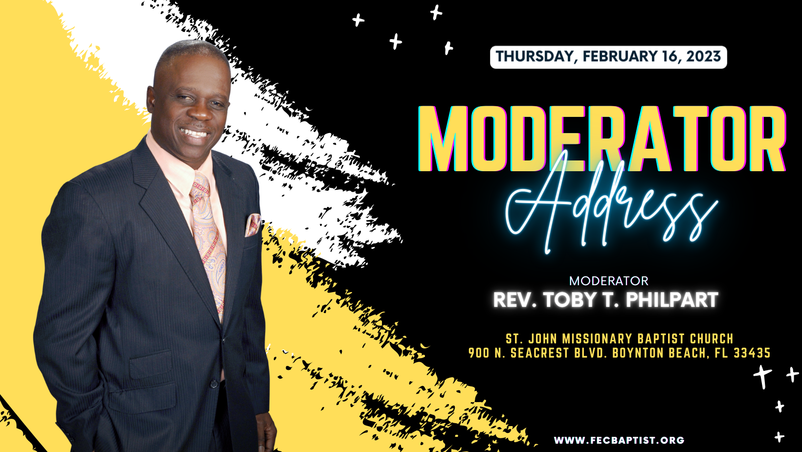 Moderator Address flyer